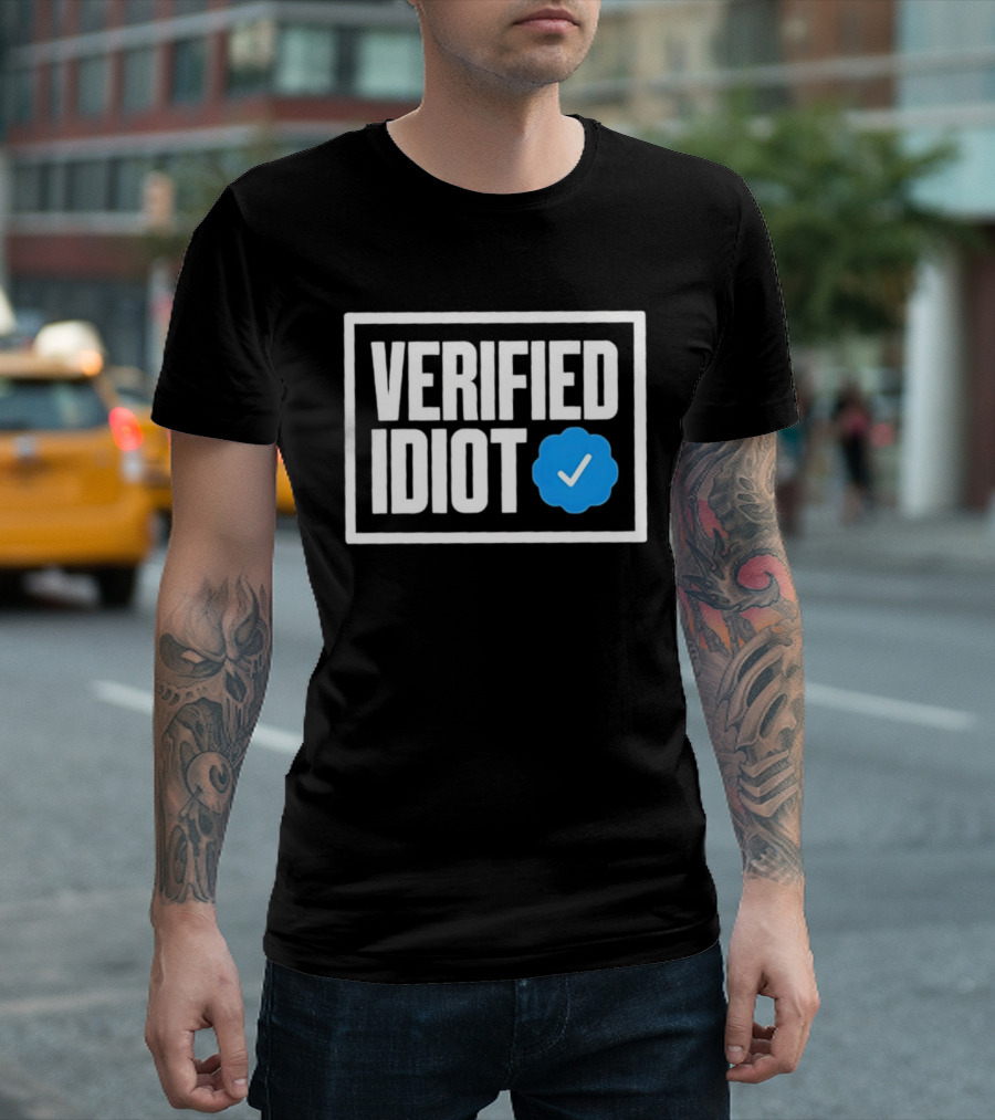 Verified Idiot Checkmark Box T-Shirt
