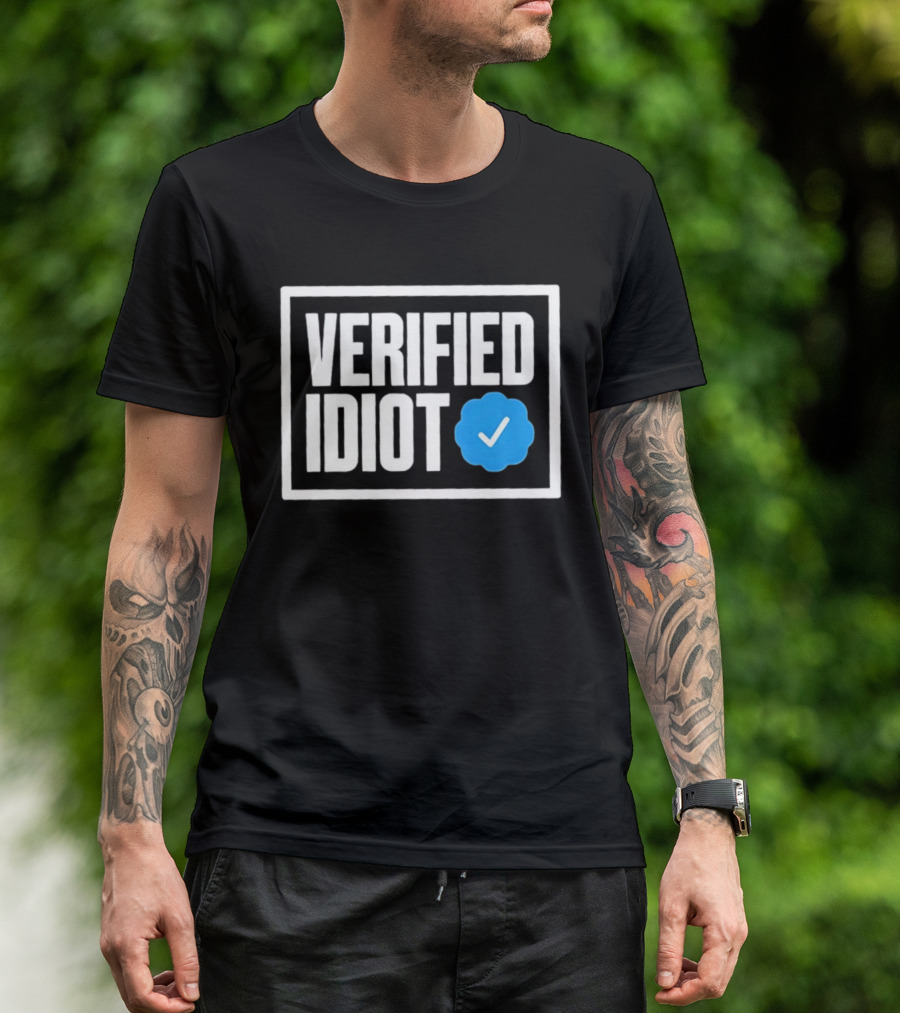 Verified Idiot Checkmark Box T-Shirt