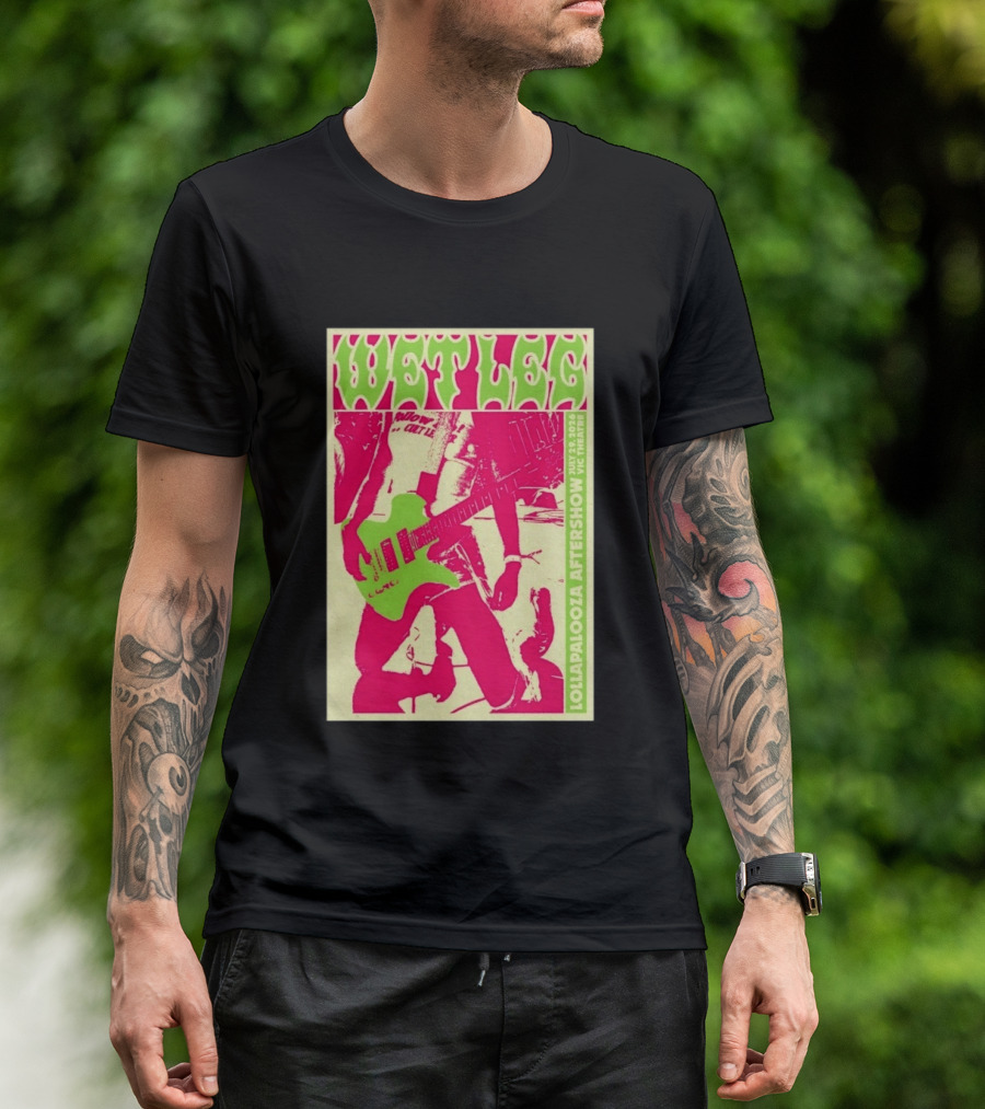 Wet Leg July 29 2026 Lollapalooza Aftershow Vic Theatre Chicago IL T-Shirt