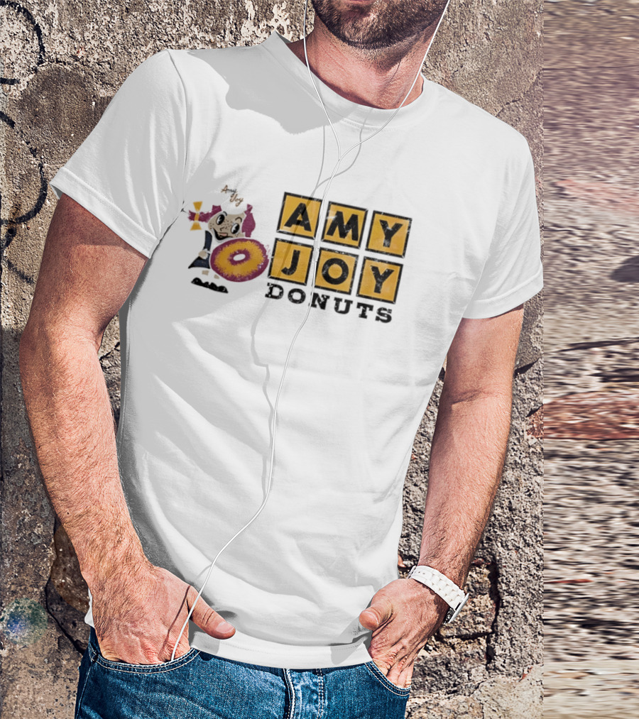 Amy Joy Donuts Retro Cartoon Character With Donut Image T-Shirt