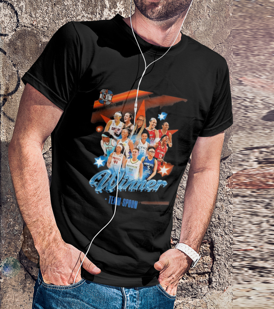 Winner Team Spoon All Star Chicago 2026 Lynx Atlanta Wings Minnesota Fever Liberty Mystics T-Shirt