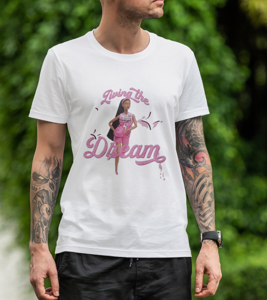 Living The Dream Barbie Angel 5 Basketball T-Shirt