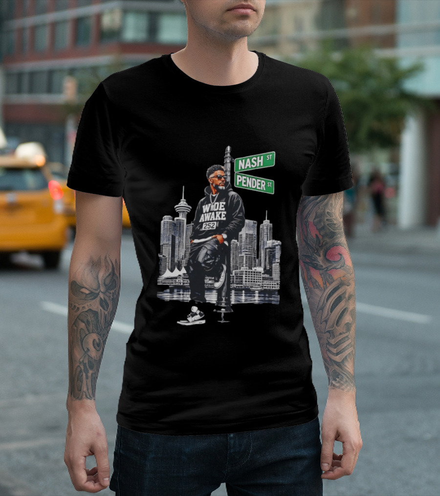 Wide Awake 252 Nash Street Pender Street Urban Skyline T-Shirt