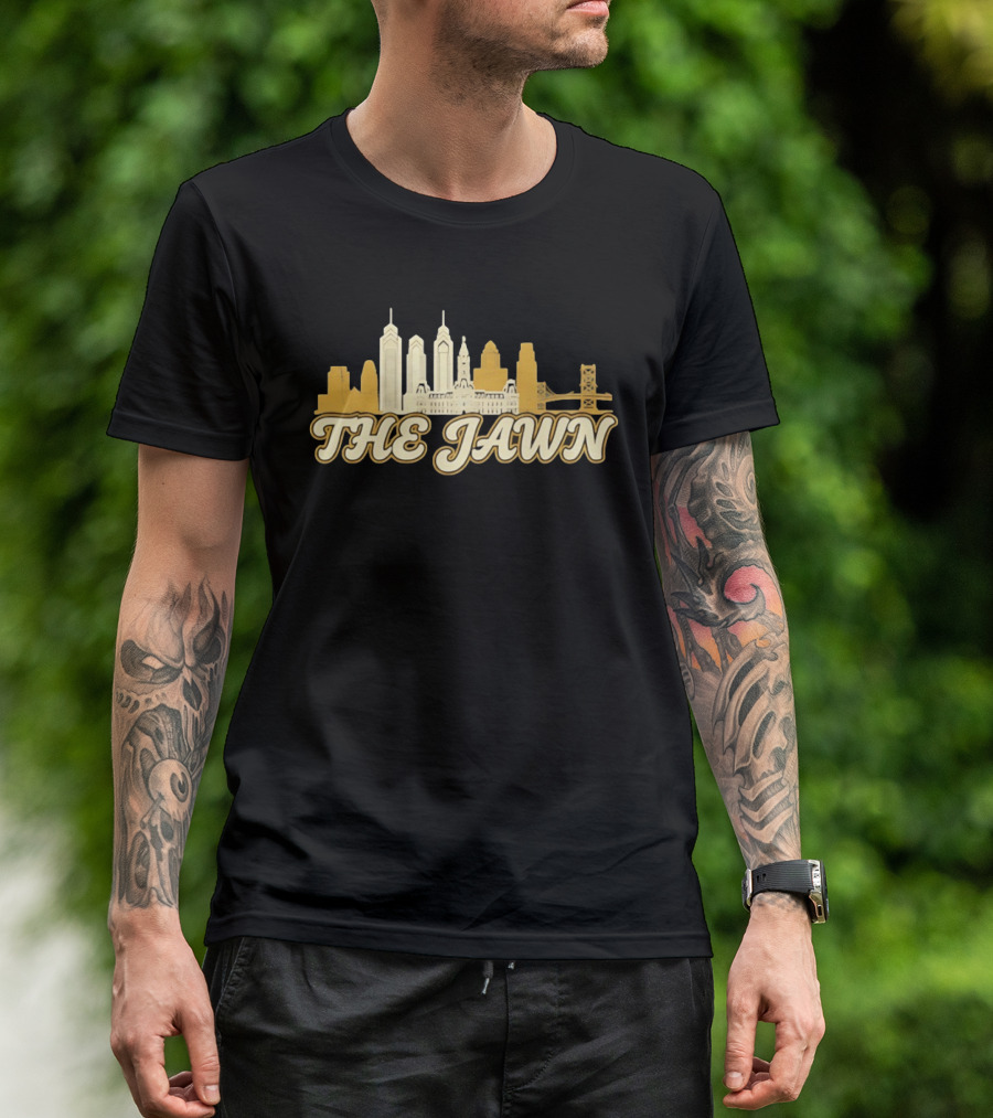 The Jawn Philadelphia Skyline LeBron James Philadelphia 76ers Basketball NBA T-Shirt