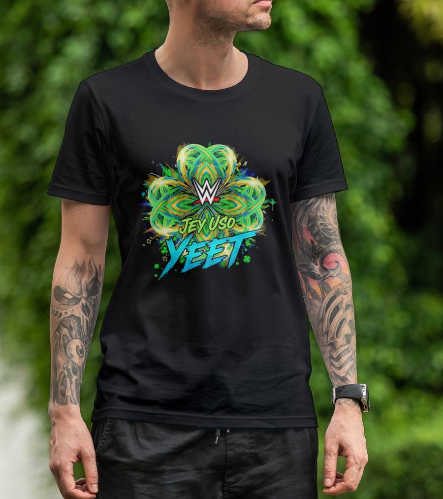 WWE Jey Uso Yeet St Patrick's Day 2026 Clover T-Shirt