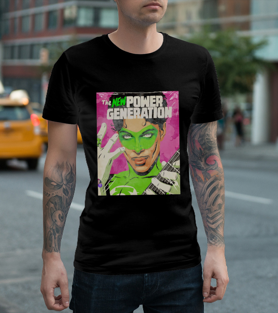 The New Power Generation Prince Green Lantern Guitar Hero T-Shirt