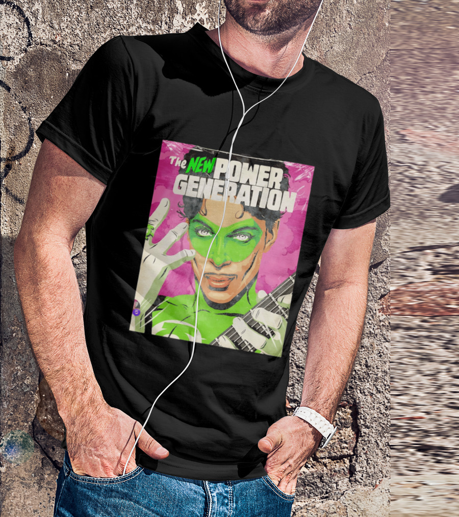 The New Power Generation Prince Green Lantern Guitar Hero T-Shirt