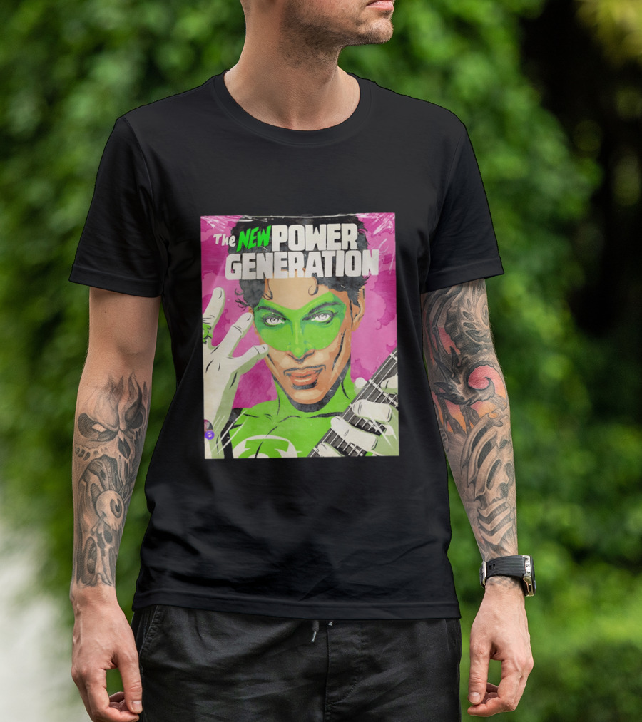 The New Power Generation Prince Green Lantern Guitar Hero T-Shirt