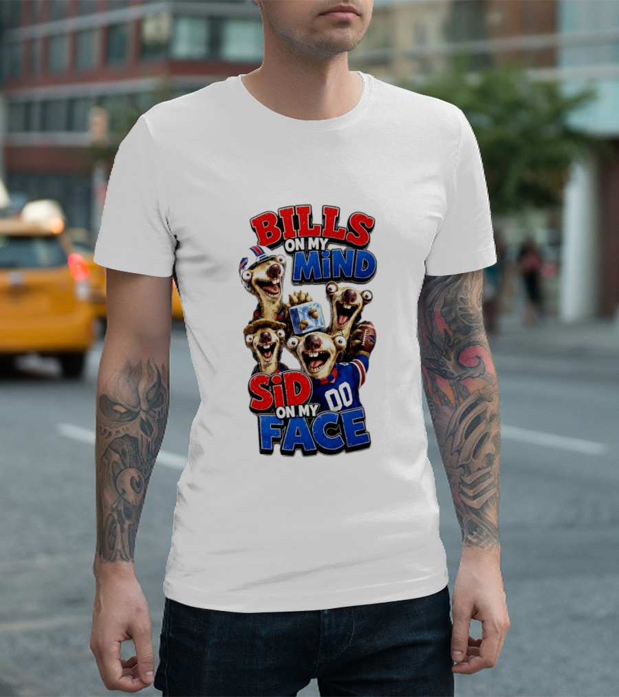 Buffalo Bills On My Mind Funny Sid Character Face Creation T-Shirt
