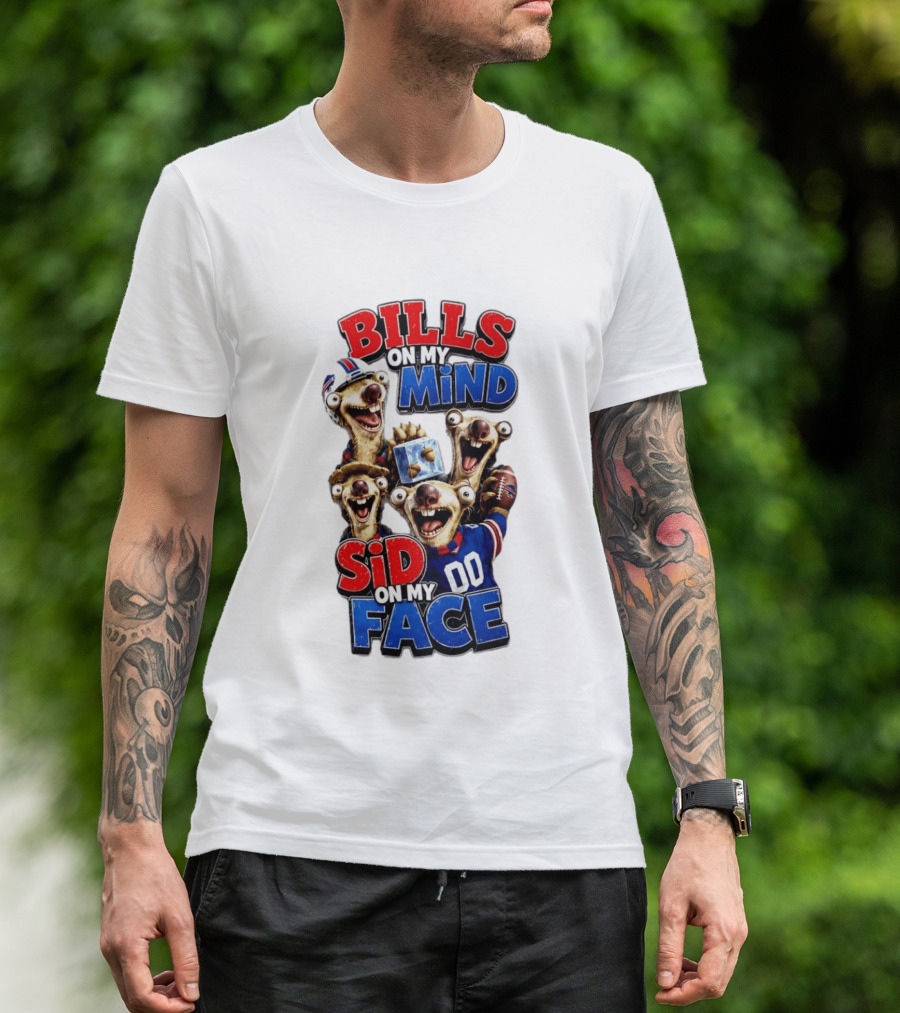 Buffalo Bills On My Mind Funny Sid Character Face Creation T-Shirt