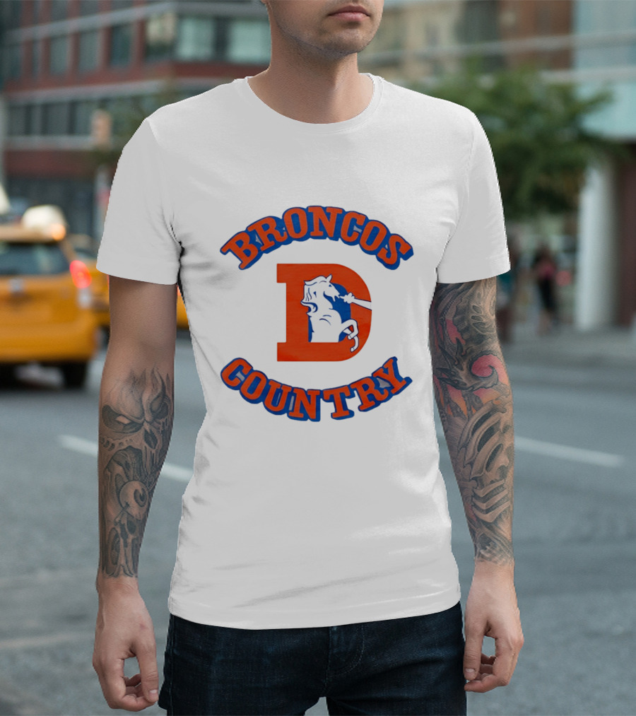 Broncos Country D Letter Horseshoe T-Shirt