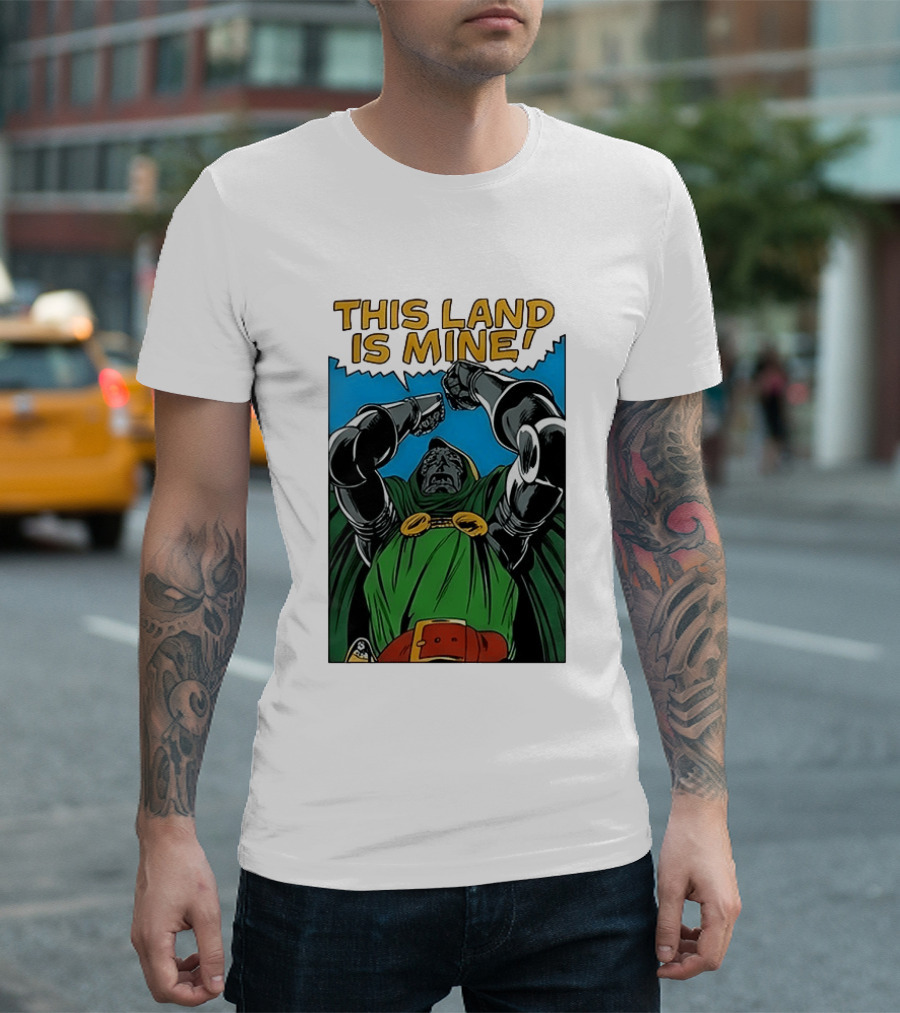 Doctor Doom Marvel Studios This Land Is Mine Vintage Comic T-Shirt