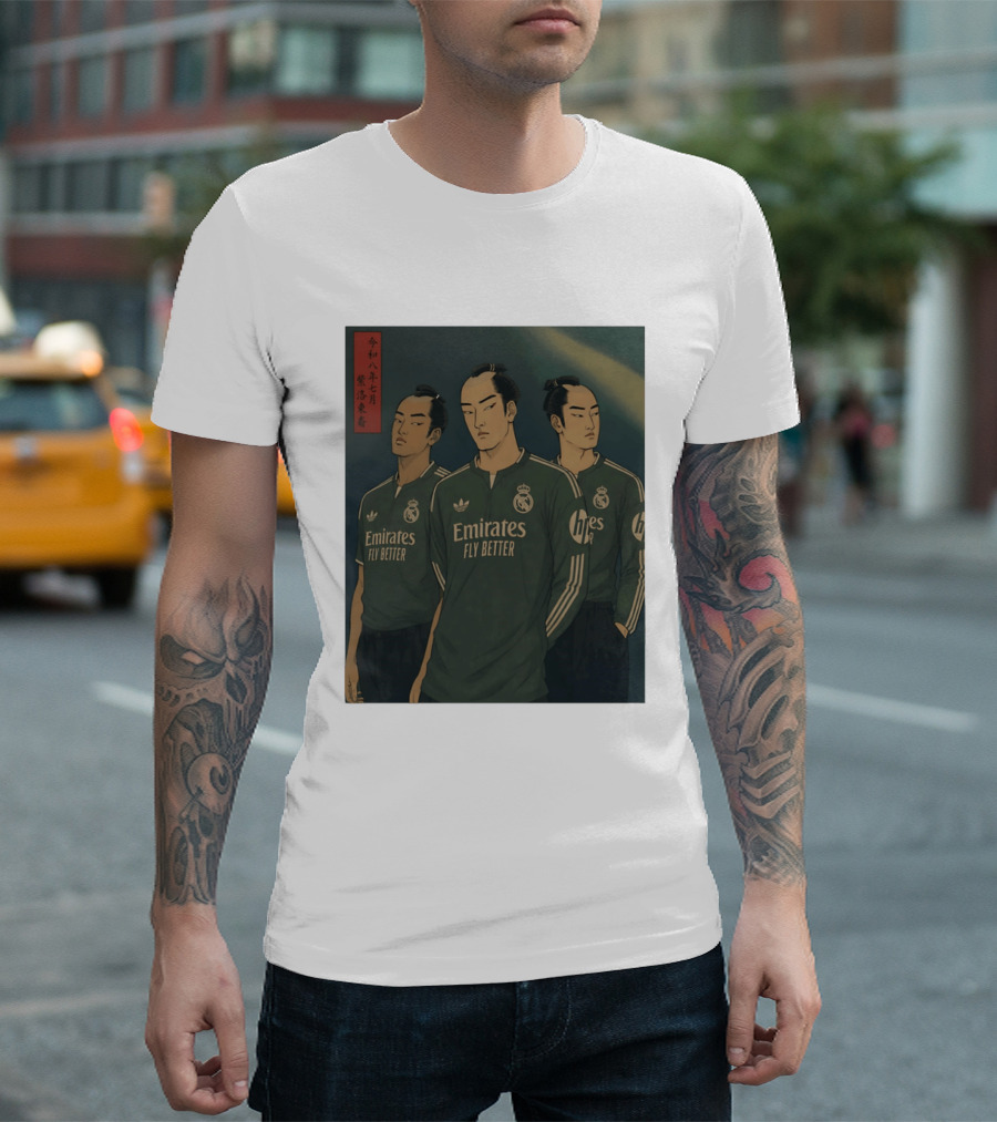 Emirates Fly Better Real Madrid Adidas Samurai Japanese T-Shirt