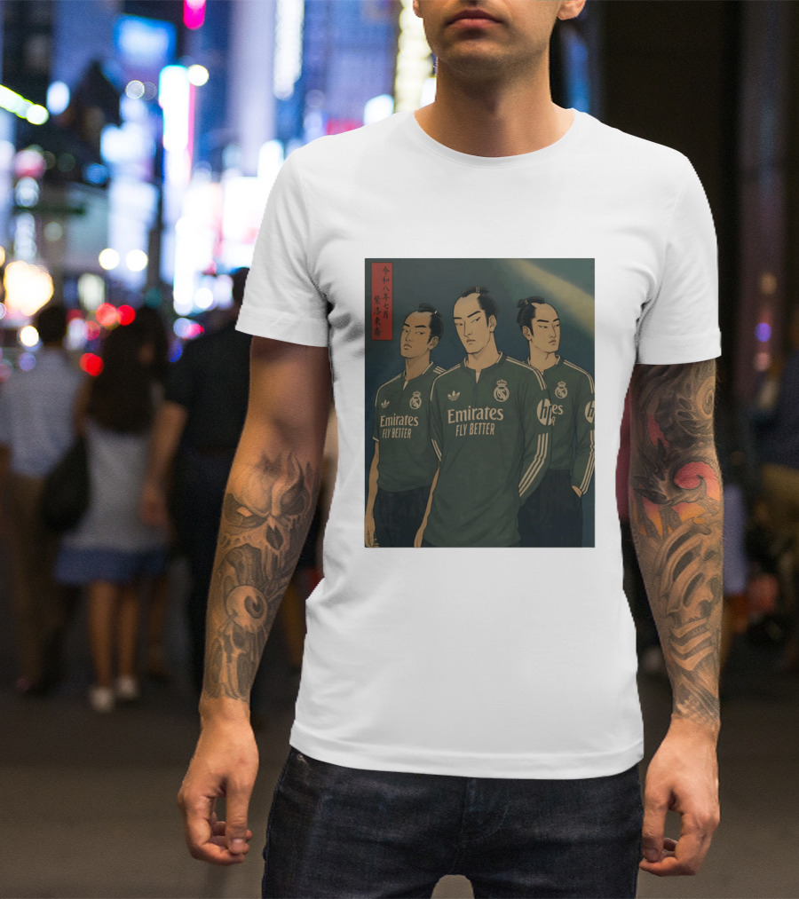 Emirates Fly Better Real Madrid Adidas Samurai Japanese T-Shirt