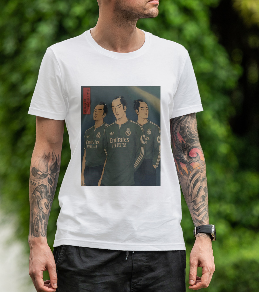 Emirates Fly Better Real Madrid Adidas Samurai Japanese T-Shirt