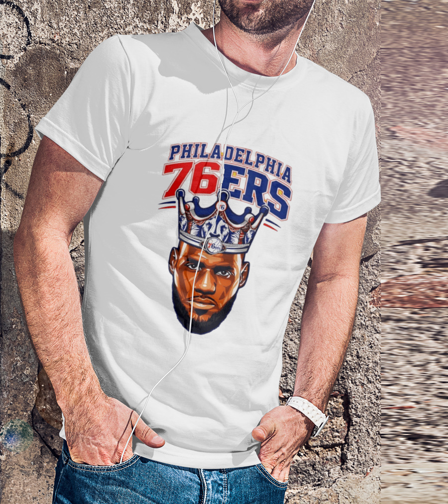 Philadelphia 76ers Lebron James 23 Basketball King Crown T-Shirt