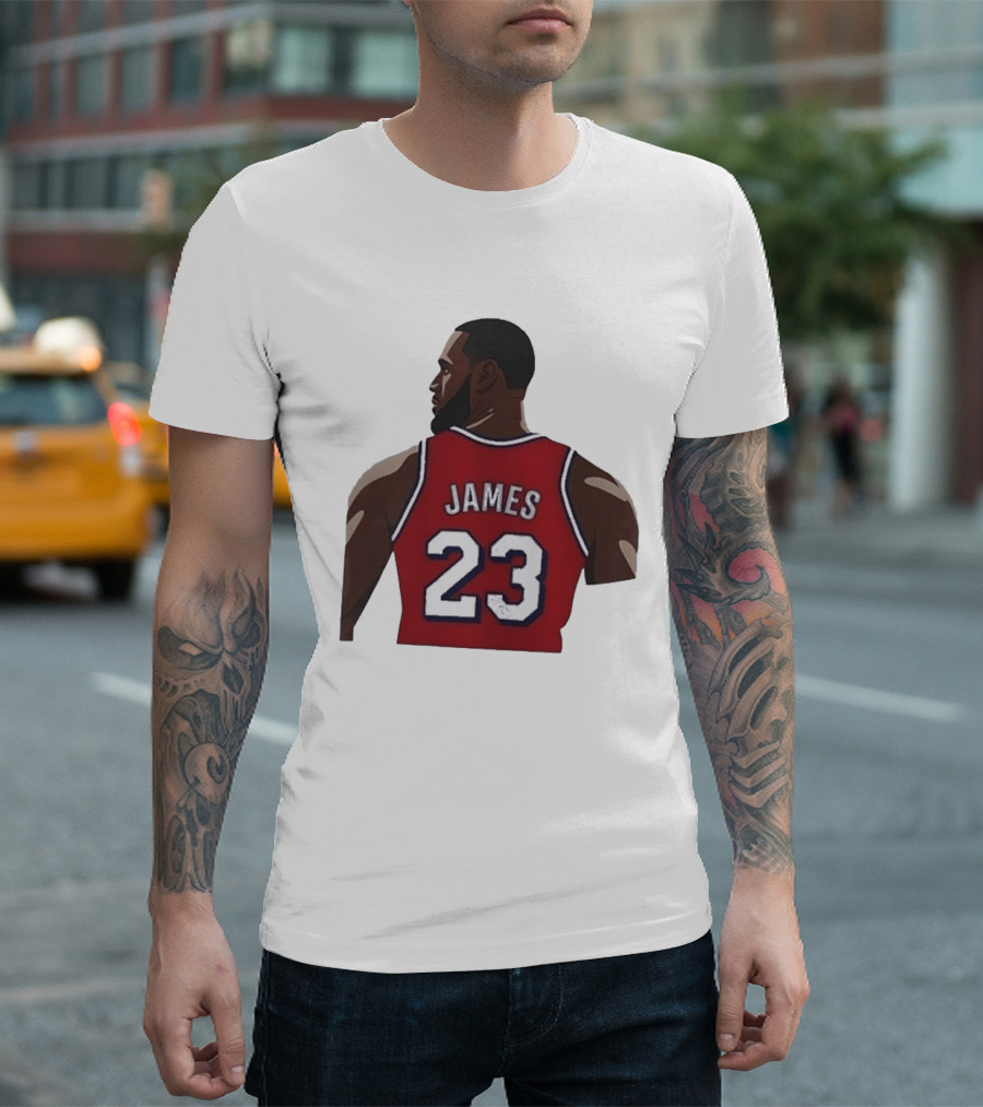 LeBron James 23 Philadelphia 76ers NBA Basketball Lakers Jersey T-Shirt