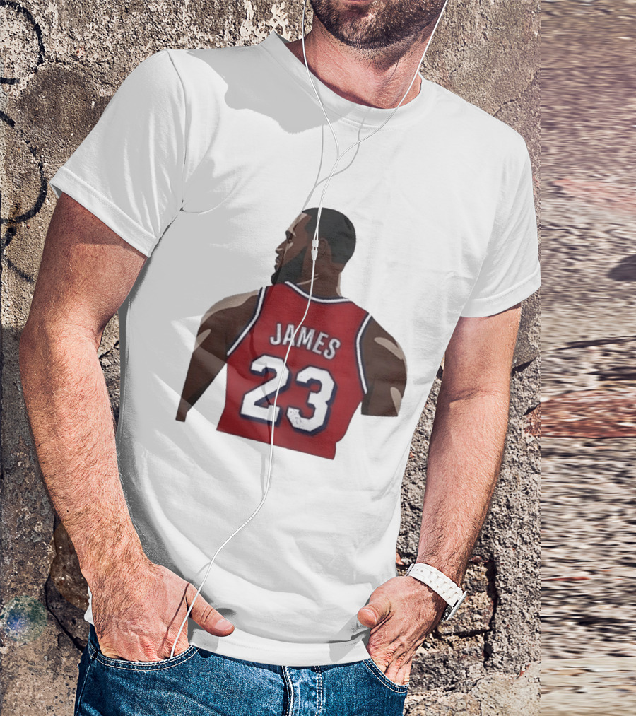 LeBron James 23 Philadelphia 76ers NBA Basketball Lakers Jersey T-Shirt