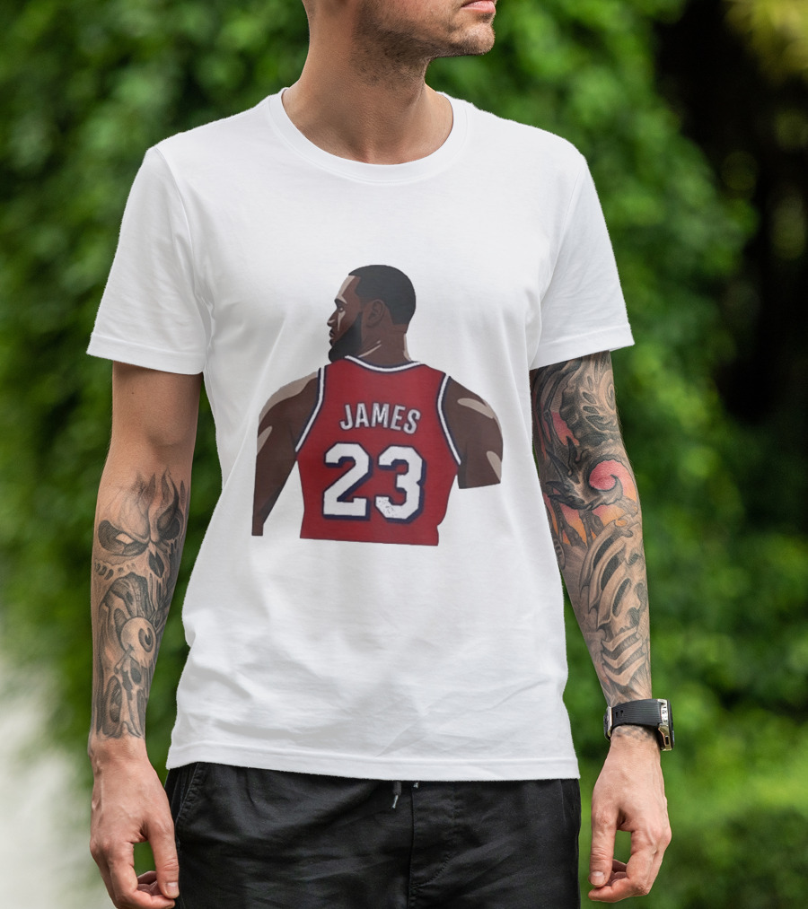 LeBron James 23 Philadelphia 76ers NBA Basketball Lakers Jersey T-Shirt