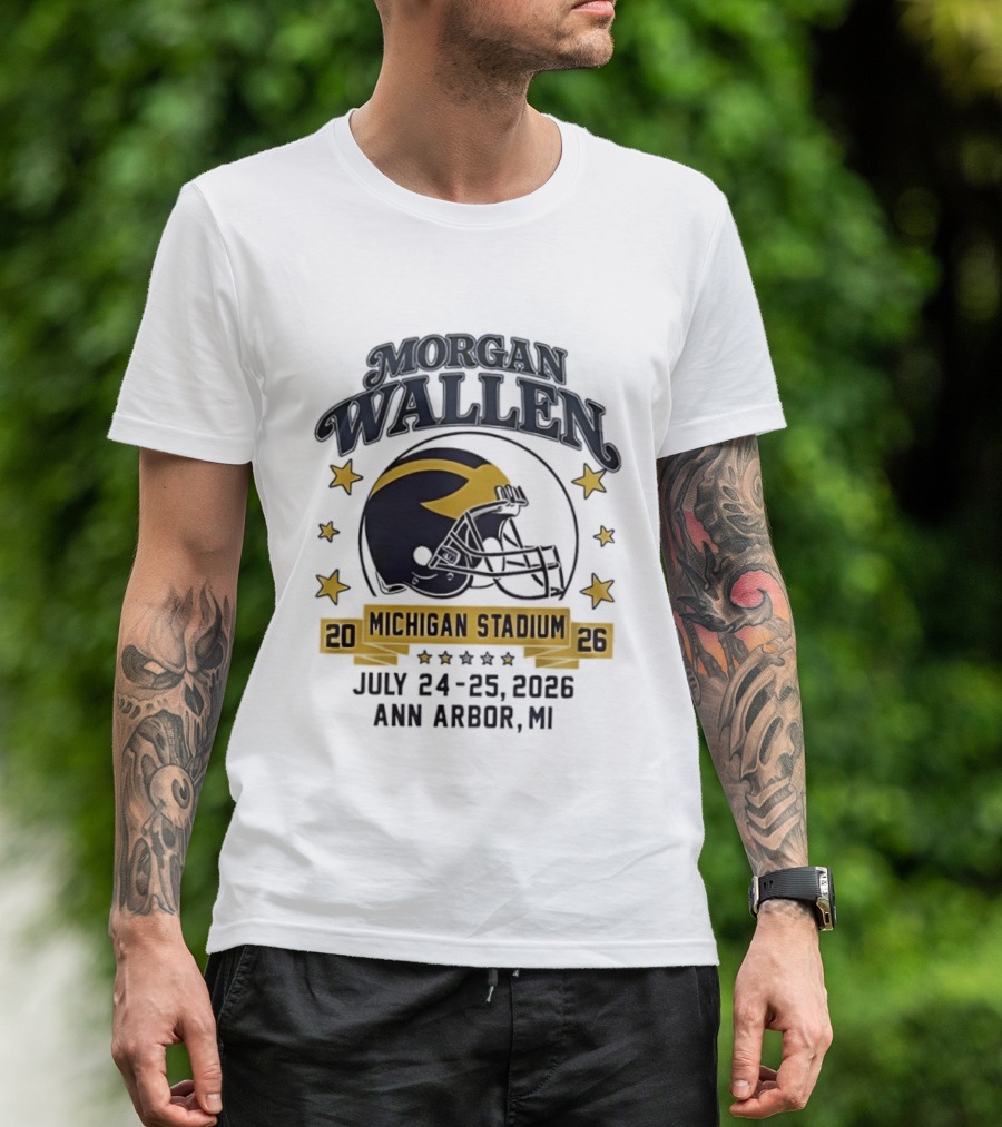 Morgan Wallen Michigan Stadium 2026 Ann Arbor July 24 25 T-Shirt
