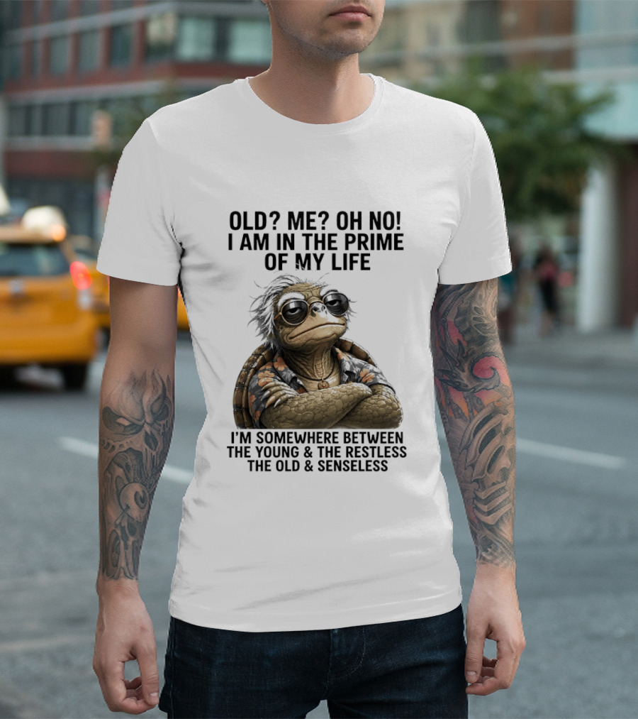 Old Me Oh No I Am In The Prime Of My Life Somewhere Between The Young And The Restless T-Shirt