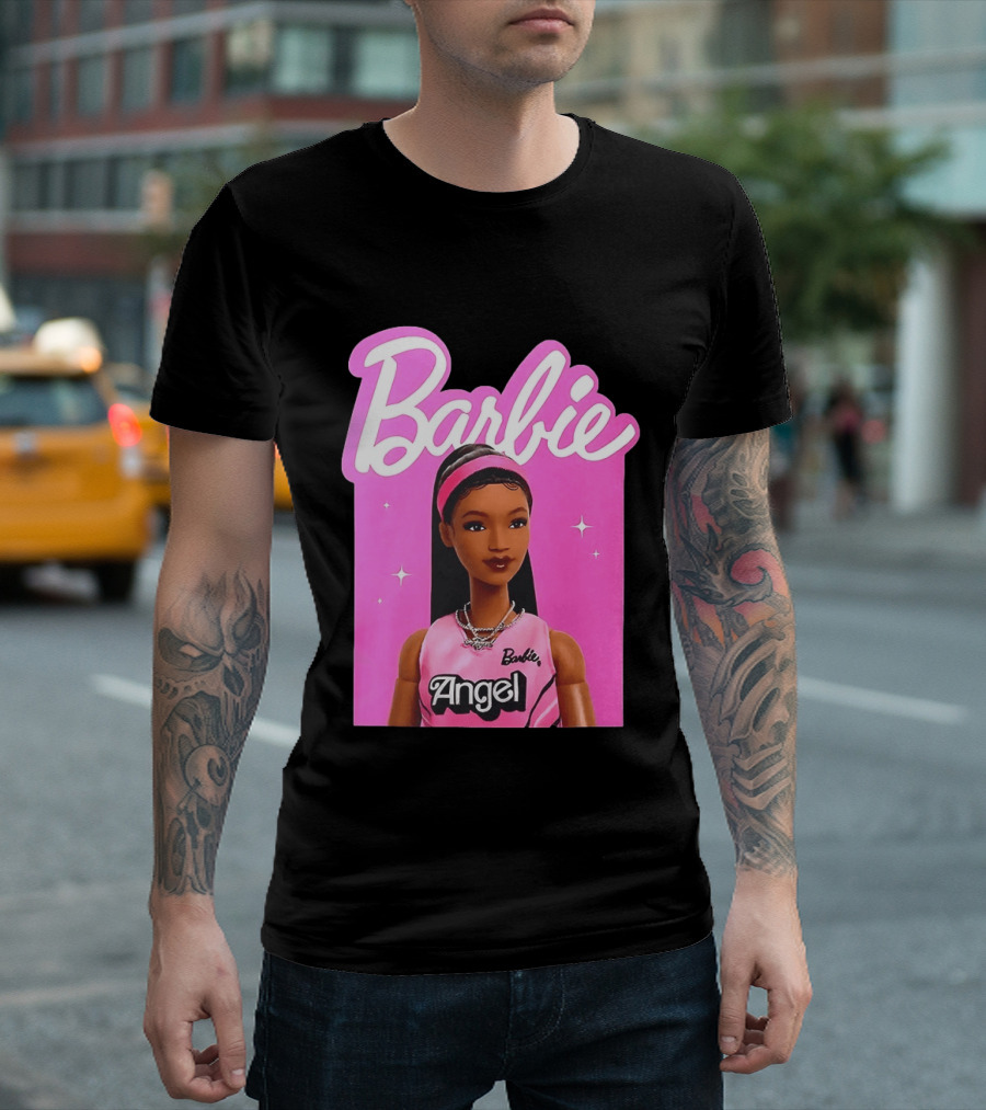 Angel Reese Barbie Doll Basketball Jersey Pink T-Shirt