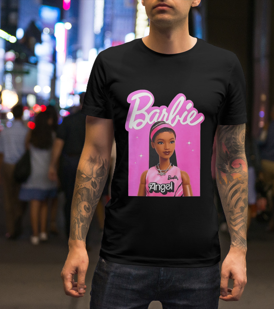 Angel Reese Barbie Doll Basketball Jersey Pink T-Shirt
