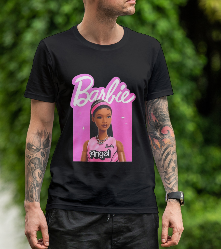 Angel Reese Barbie Doll Basketball Jersey Pink T-Shirt