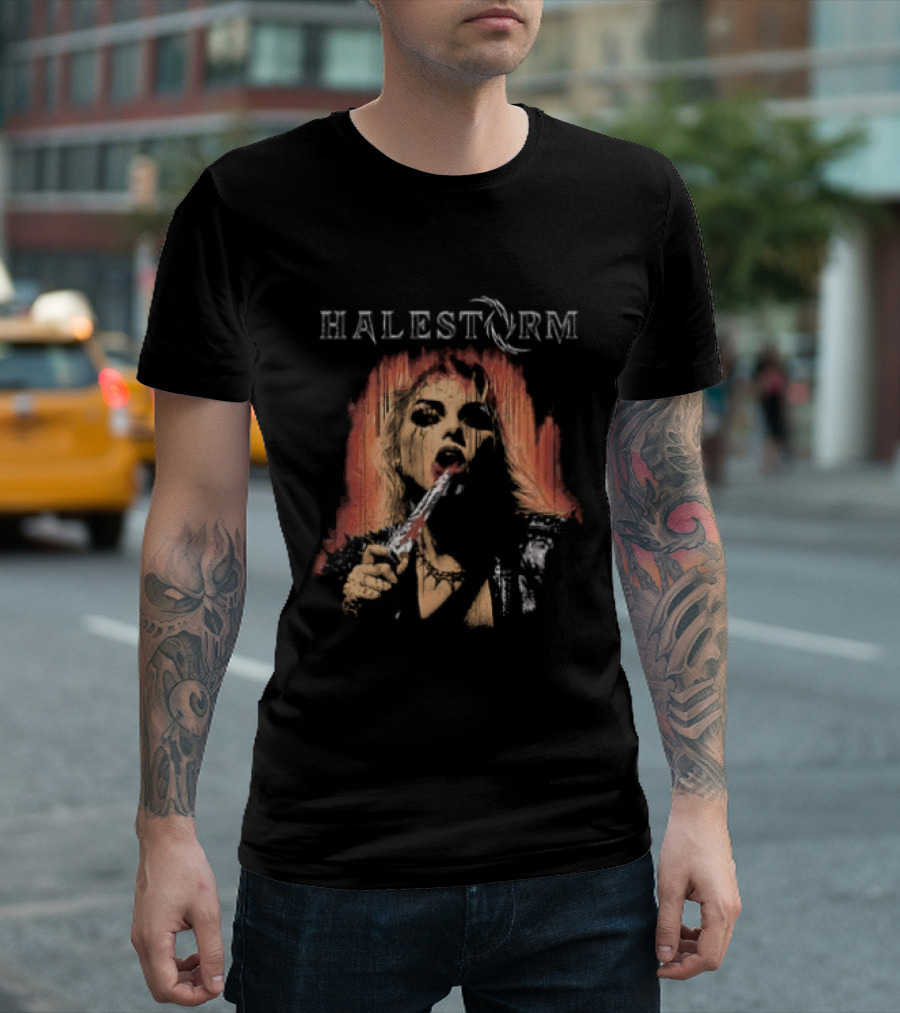 Halestorm Don't Forget To Smile Rain Blood T-Shirt