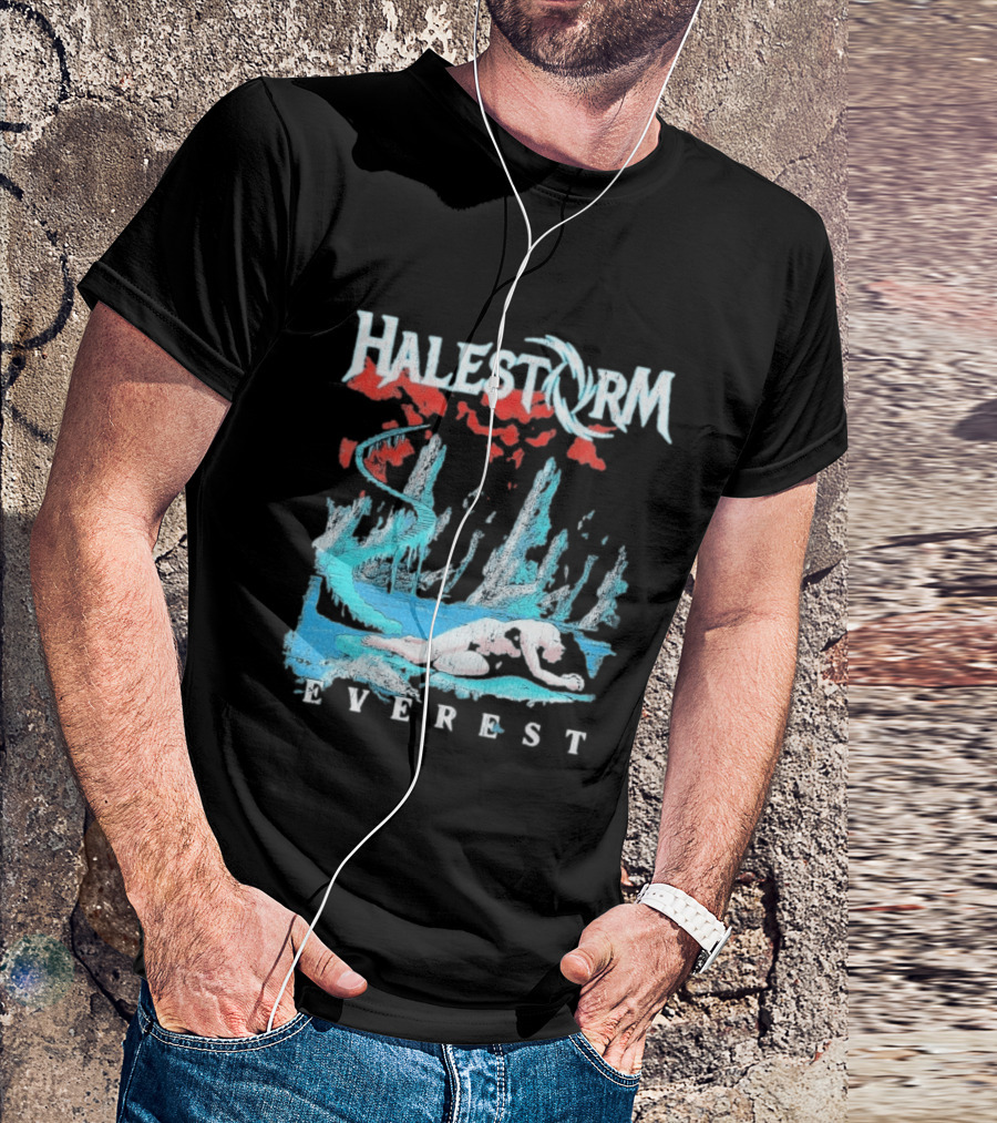 Halestorm Everest Distressed Surreal Mountain Landscape T-Shirt