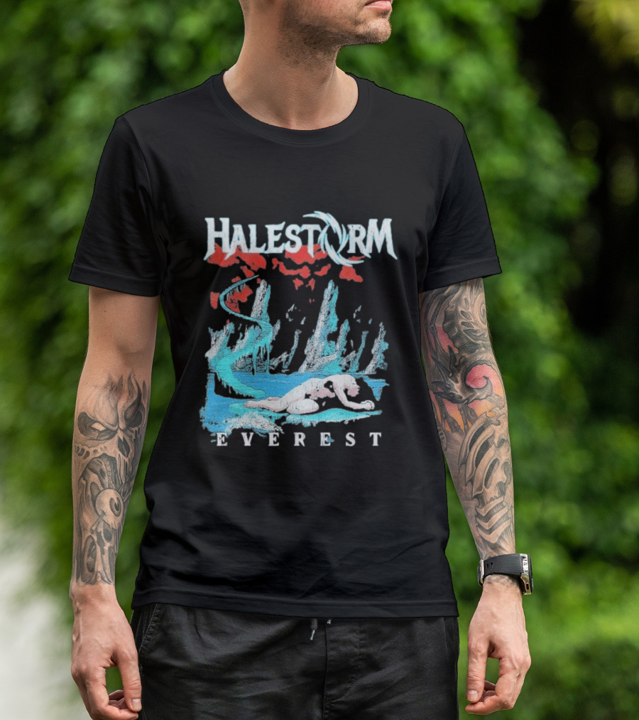 Halestorm Everest Distressed Surreal Mountain Landscape T-Shirt