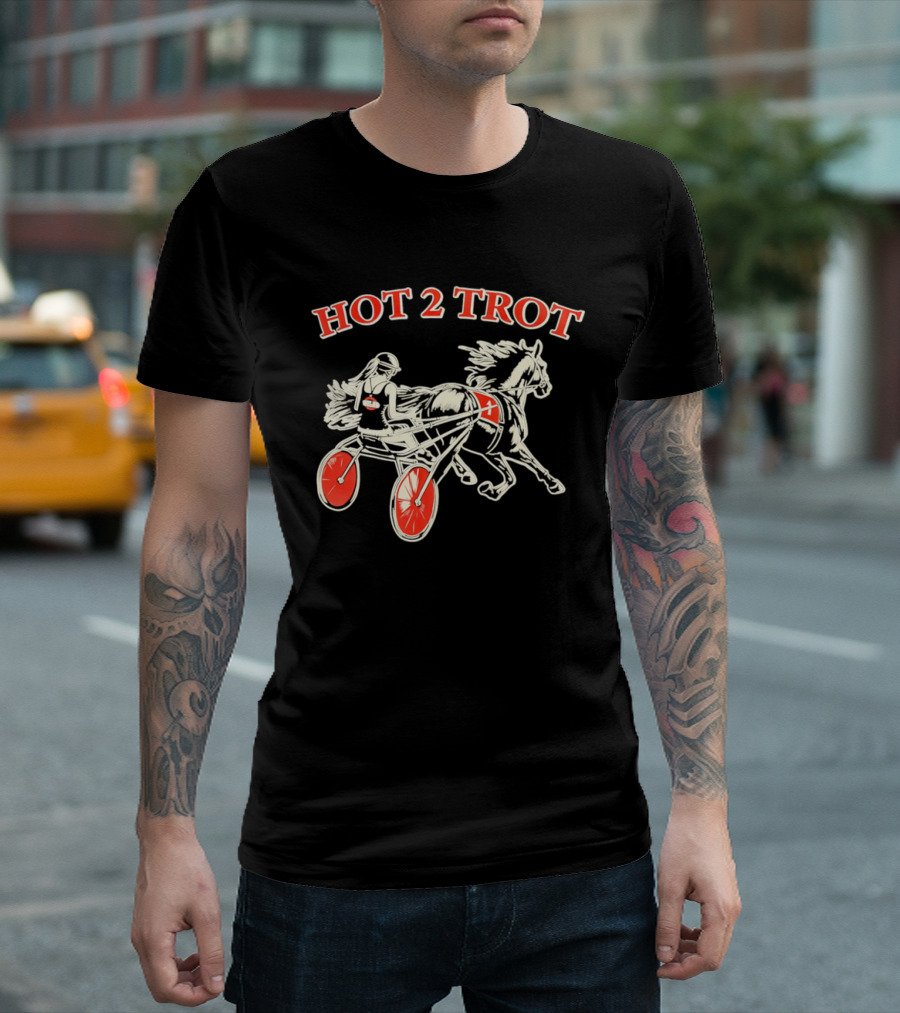 Hot 2 Trot Harness Racing Driver And Horse T-Shirt