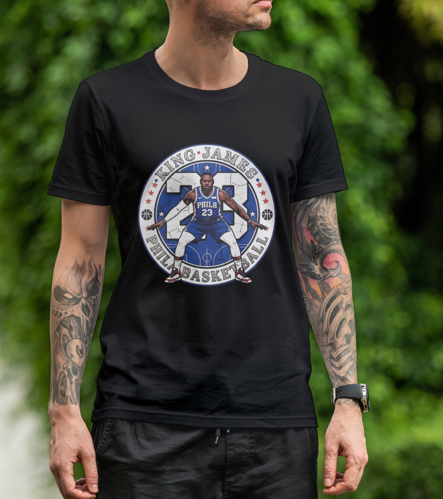 King James 23 Phila Basketball Philadelphia 76ers LeBron James T-Shirt