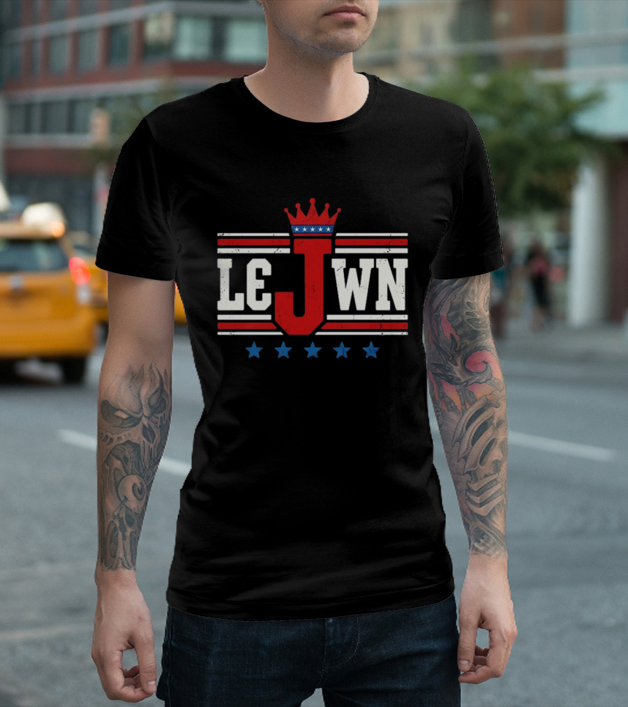 Philadelphia 76ers LeJWN NBA Crown Stars T-Shirt