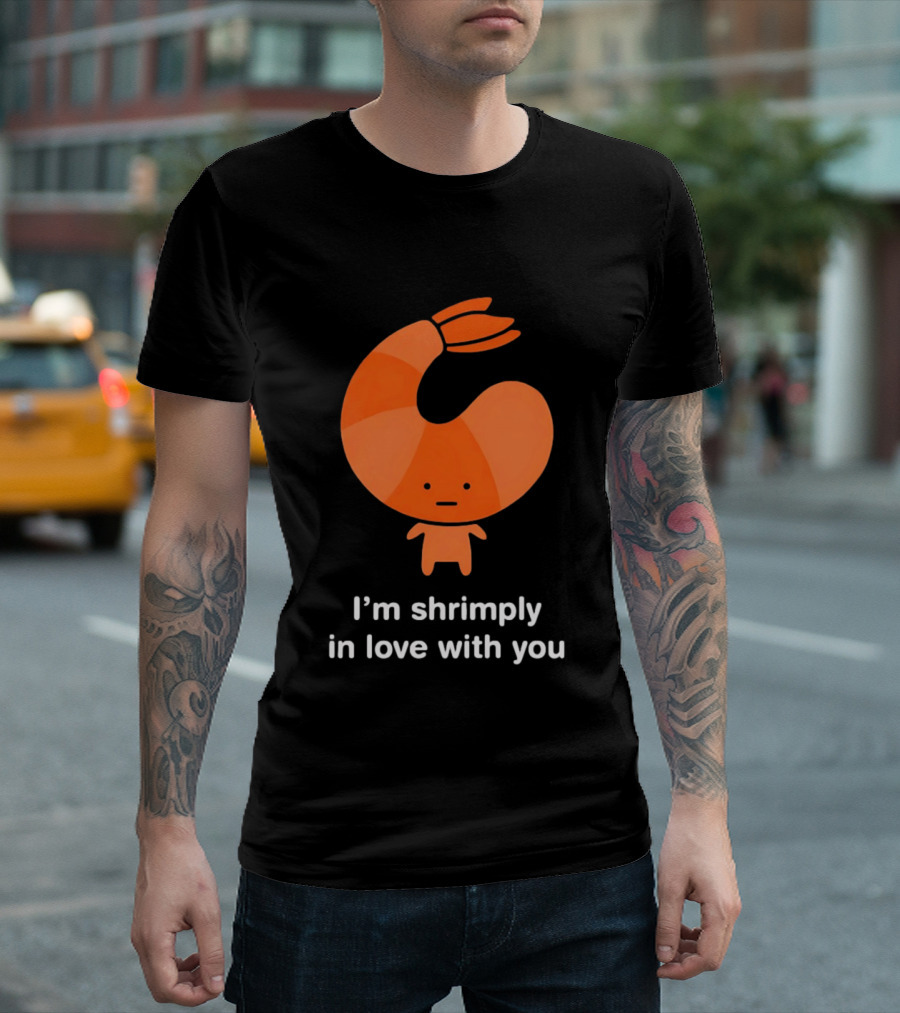 I'm Shrimply In Love With You Cute Shrimp Pun T-Shirt