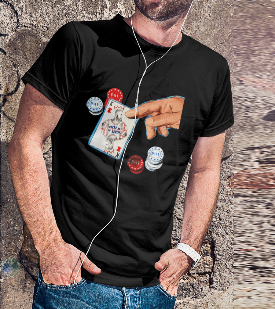 Philadelphia 76ers King Playing Card LeBron James The Last Hand T-Shirt