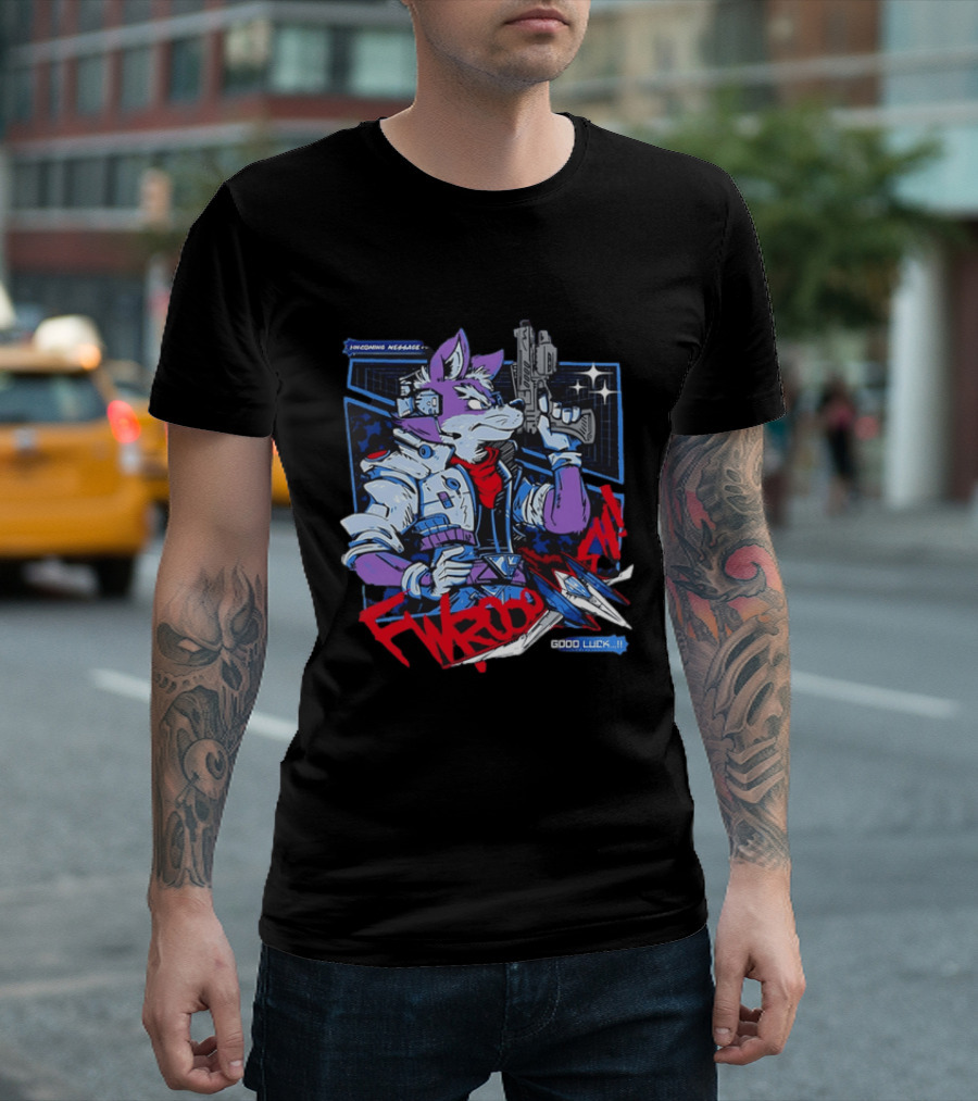 Incoming Message Fwooom Good Luck Star Fox Gaming T-Shirt