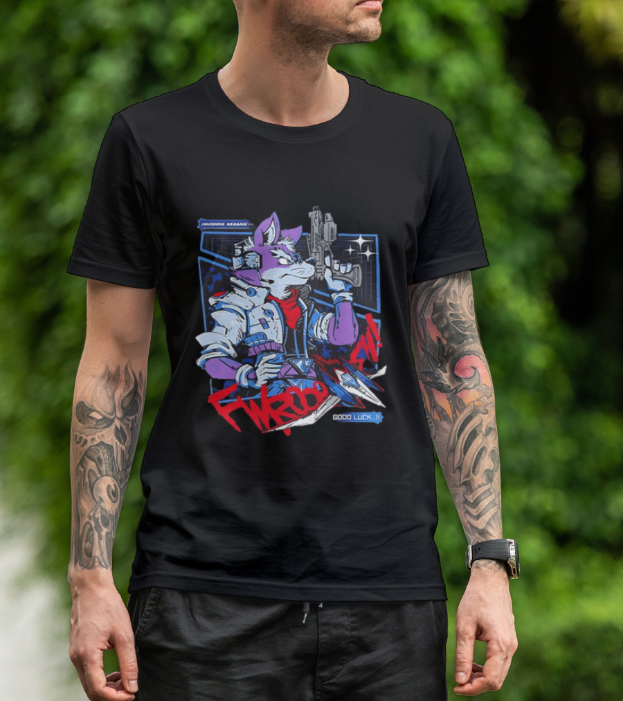 Incoming Message Fwooom Good Luck Star Fox Gaming T-Shirt