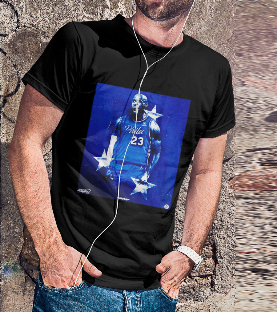 LeBron James Philadelphia 76ers Philly 23 Blue Stars T-Shirt