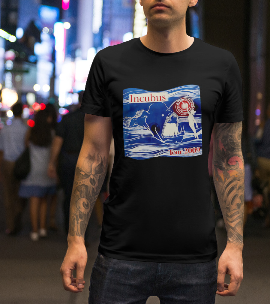 Incubus Tour 2009 Anglerfish Mermaid T-Shirt