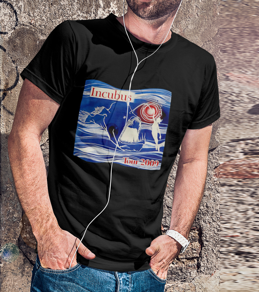Incubus Tour 2009 Anglerfish Mermaid T-Shirt