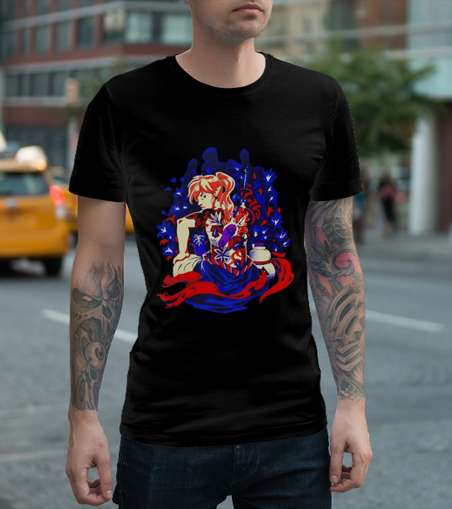 Legend Of Zelda Link Tattoo Art With Elven Warrior And Magical T-Shirt