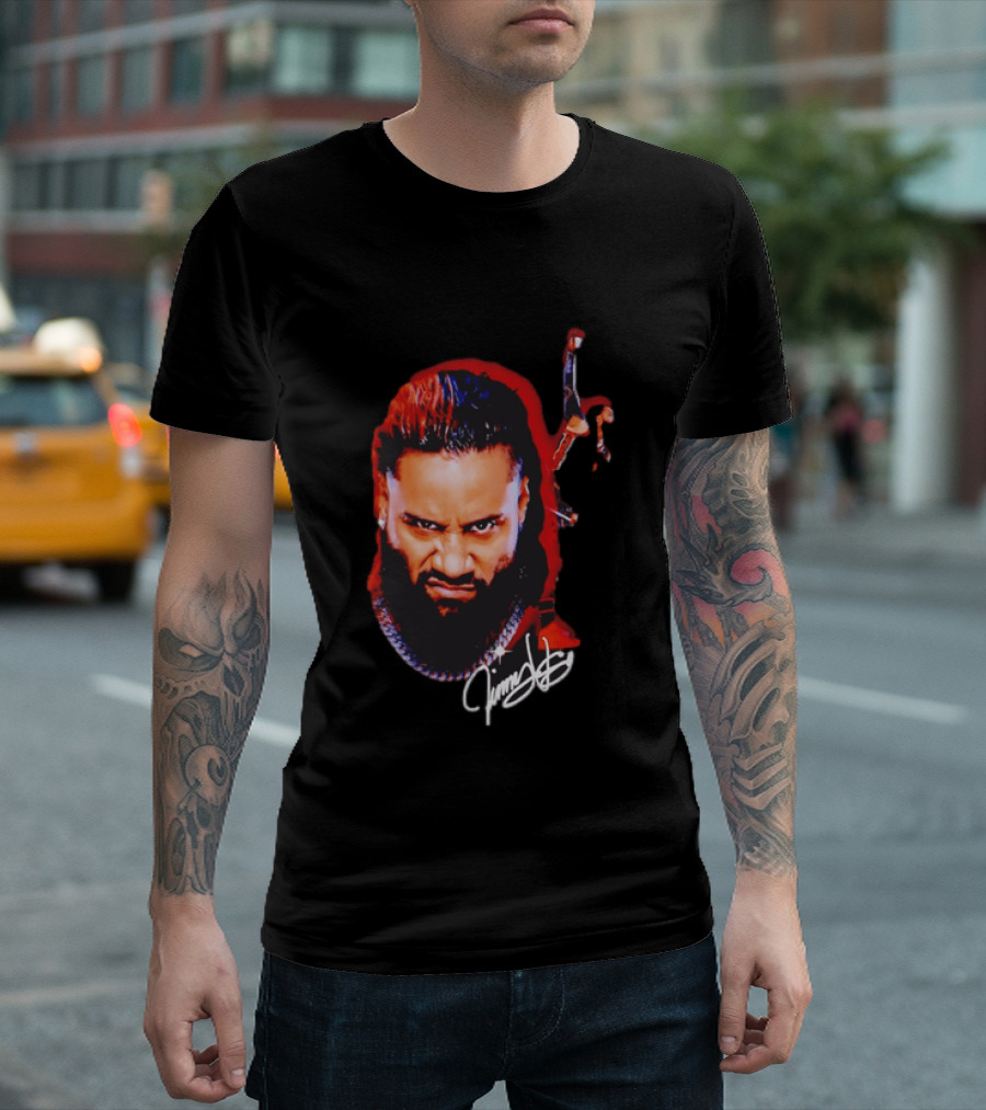 Jimmy Uso Autograph Pointing Sky WWE T-Shirt