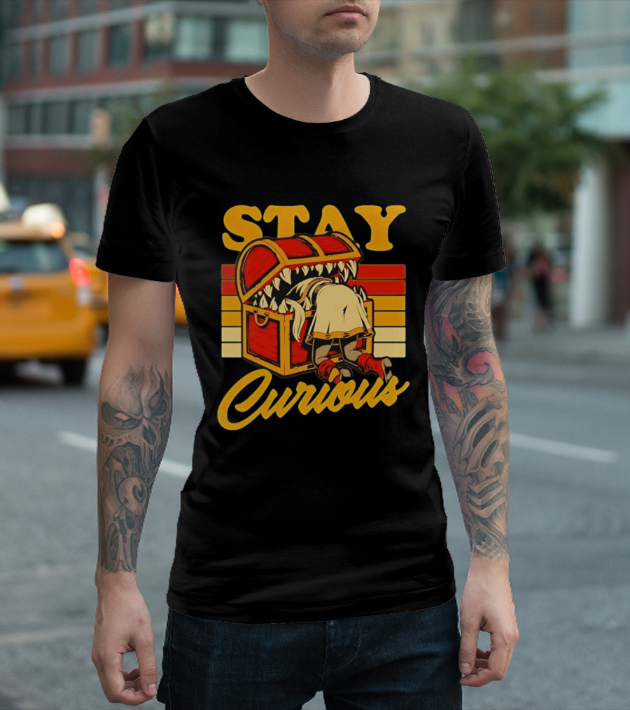Stay Curious Mimic Dungeons And Dragons Role Playing Game T-Shirt