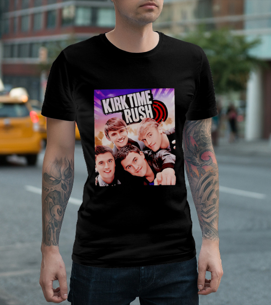 Kirk Time Rush Band Members With Palm Trees T-Shirt