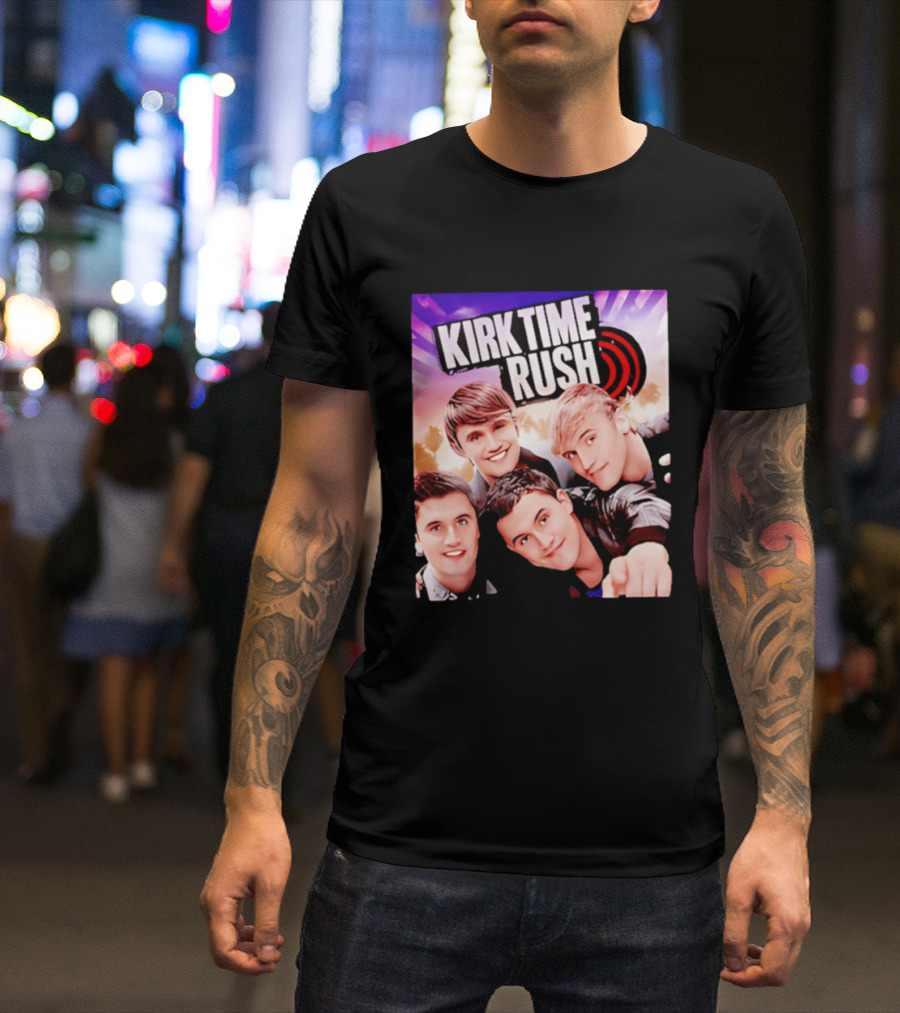 Kirk Time Rush Band Members With Palm Trees T-Shirt