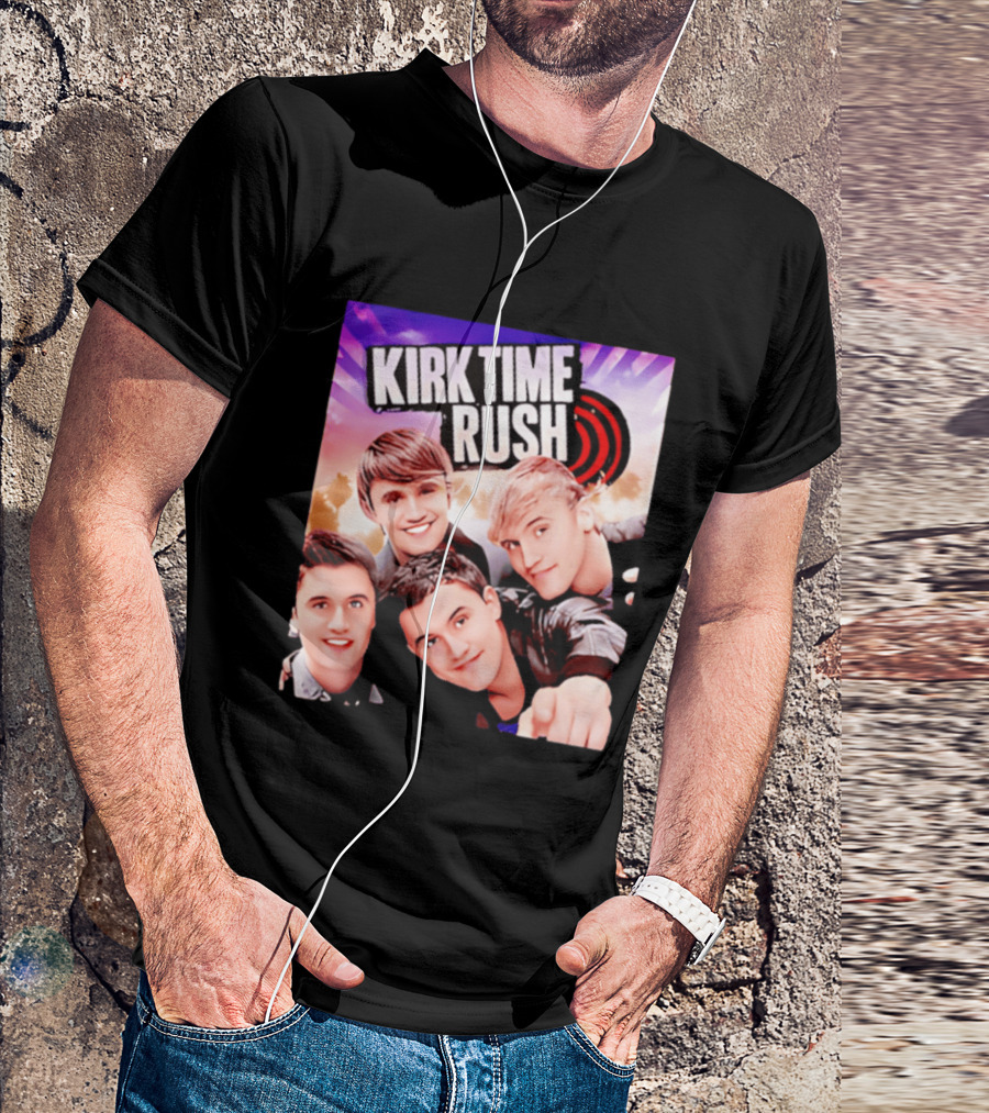 Kirk Time Rush Band Members With Palm Trees T-Shirt