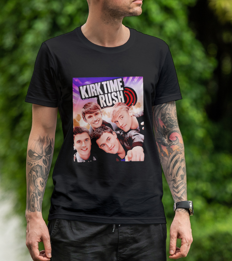 Kirk Time Rush Band Members With Palm Trees T-Shirt