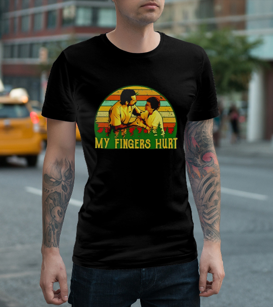 Happy Gilmore My Fingers Hurt Scene Vintage Style Adam Sandler T-Shirt