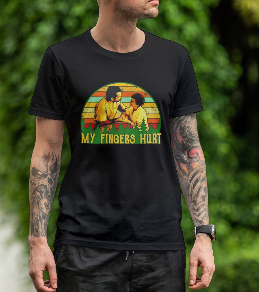 Happy Gilmore My Fingers Hurt Scene Vintage Style Adam Sandler T-Shirt